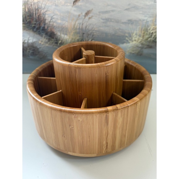 The Pampered Chef Other - Pampered Chef Bamboo Tool Turn-About Carousel Utensil Holder Caddy #2172 Retired
